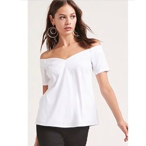 White off the shoulder top